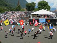 Interlaken - Festspiel zum Abschluß des Unspunnenfestes - Fahnenschwinger