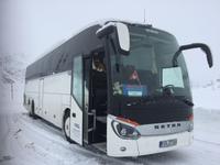 Unser Bus im tiefsten Winter