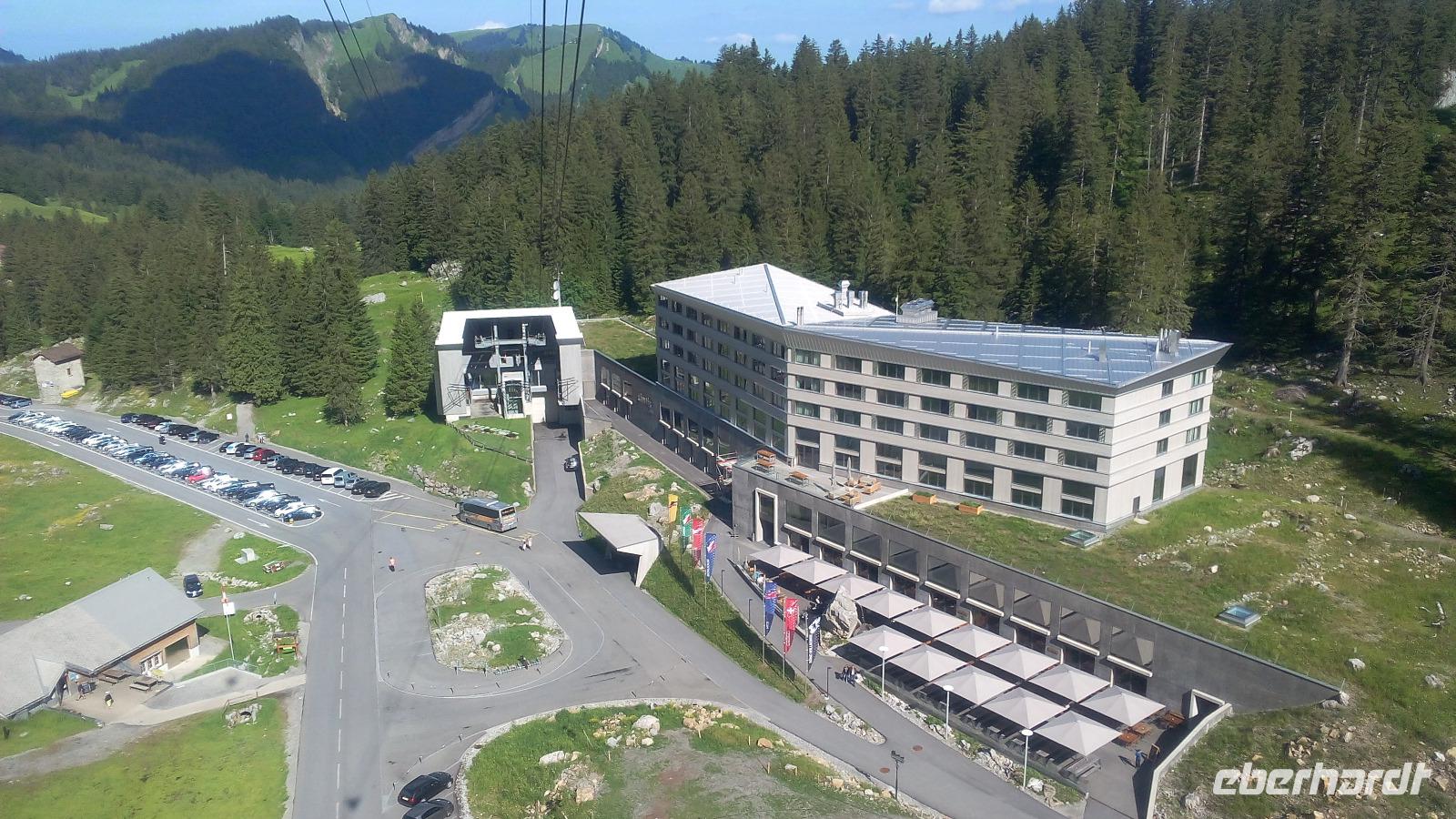 Säntis, Talfahrt mit der Seilbahn
