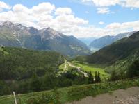 Fahrt mit dem Bernina-Express -Blick in Puschlav