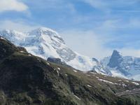 Zermatt - Sunegga - Blick zum Breithorn und um kleinen Matterhorn