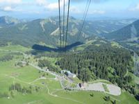 Blick vom Säntis zum Hotel Säntis