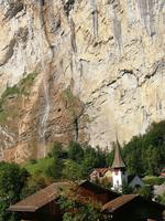 Blick zum Staubbachfall in Lauterbrunnen
