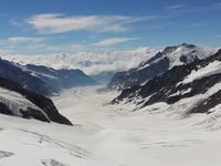 Blick vom Jungfraujoch auf den Aletschgletscher
