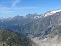 Bettmerhorn - Blick zum Bettt des Aletschgletscher