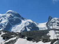 Zermatt - Ausflug zum Kleinen Matterhorn - Blick zum Breithorn und zum Kleinen Matterhorn