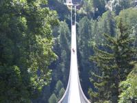 Fahrt durch das Goms - Hängebrücke Bellwald
