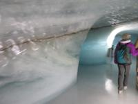 Ausflug zum Jungfraujoch - Eispalast - Sägespäne die im Jahr 1947 zum Schutz vor Hitze auf den Gletscher aufgebracht worden