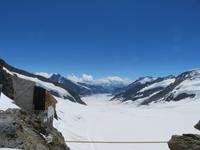 Ausflug zum Jungfraujoch - Blick vom Plateau auf den Alteschgletscher