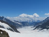 Ausflug zum Jungfraujoch - Blick vom Plateau auf den Alteschgletscher