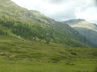 In der Mitte die Gondel zum Diavolezza