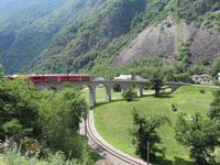 Fahrt mit dem Bernina-Express - Kreisviadukt Brusio