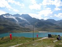 Stopp am Lago Bianco auf dem Bernina-Pass