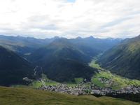 Davos -Ausflug auf den Weissfluh-Gipfel - Blick auf Davos