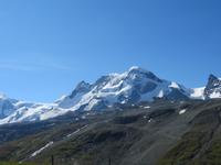 Zermatt - Ausflug auf das Kleine Matterhorn - Blick von Schwarzsee zum Kleinen Matterhorn und zum Breithorn