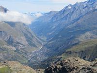 Zermatt - Ausflug auf das Kleine Matterhorn Blick nach Zermatt