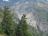 Fahrt zur Schwägalp - Blick auf die Furkapass-Straße und das Bett das Rhonegletschers
