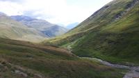Fahrt mit der Furka-Dampfbahn (Blick ins Urserental)