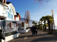 Fahrt von Basel nach Brig, Pause in Montreux am Genfersee