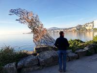 Fahrt von Basel nach Brig, Pause in Montreux am Genfersee