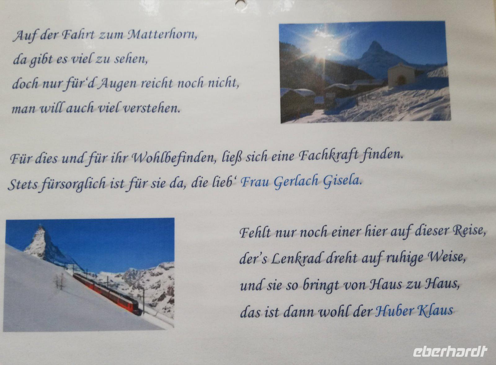 Vielen Dank an Klaus Huber