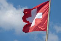 Die eidgenössische Fahne im Wind