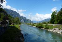 Die Aare verläßt die Schlucht