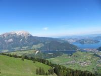 Fahrt mit der Cabrio-Bahn - Blick zum Pilatus