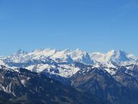 Auf dem Stanserhorn - das komplette Panorama der Berner Alpen vom Schreckhorn bis zu Mönch, Eiger und Jungfrau