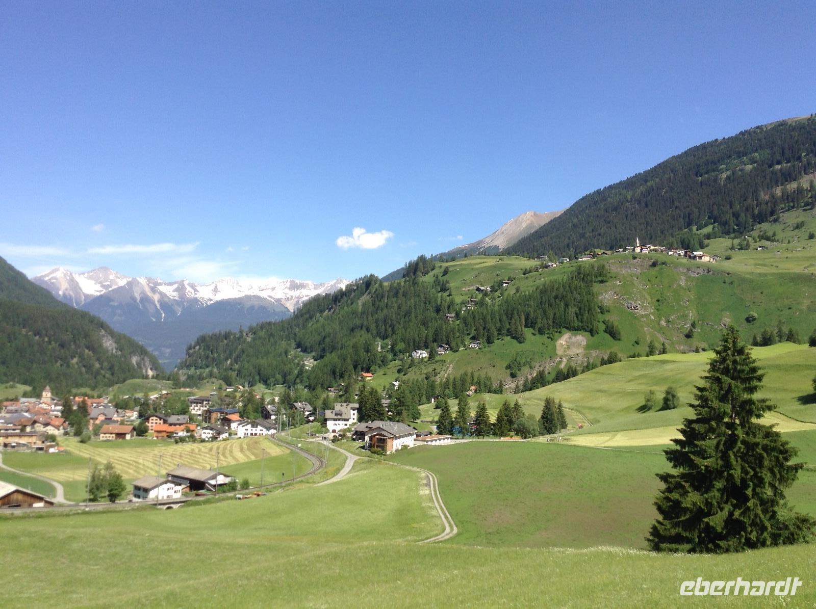 grüne Täler und weiße Berge
