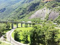 Fahrt mit dem Bernina-Expess-Kreisviadukt