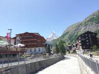 Zermatt, Hotel Perren mit Matterhorn