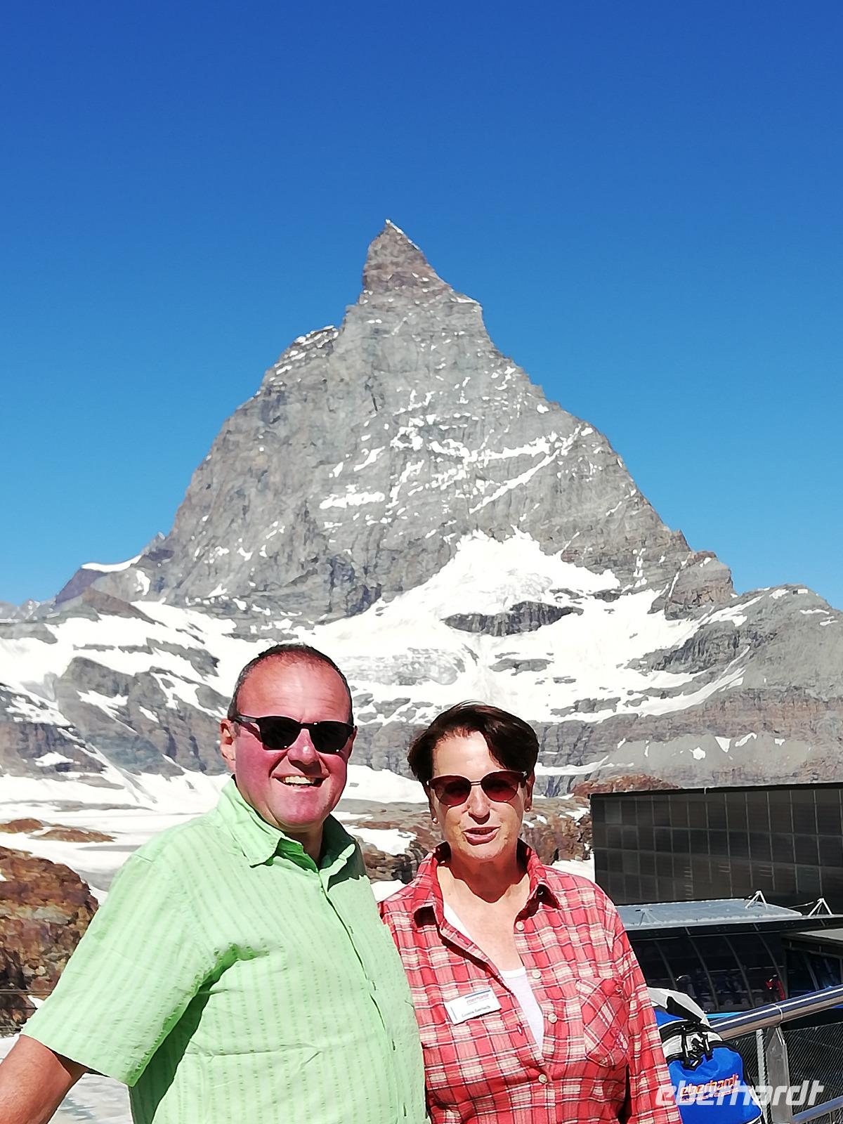 Zermatt, Fahrt zum Klleinen Matterhorn, Viele Grüße von Heß, Dietmar und Gisela Gerlach