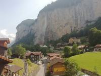 Blick zum Staubbachfall in Lauterbrunnen