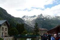 Blick von Gletsch zum Rhonegletscher