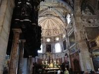 Fahrt mit dem Bus von Tirano nach Sils, Wallfahrtskirche Madonna di Tirano