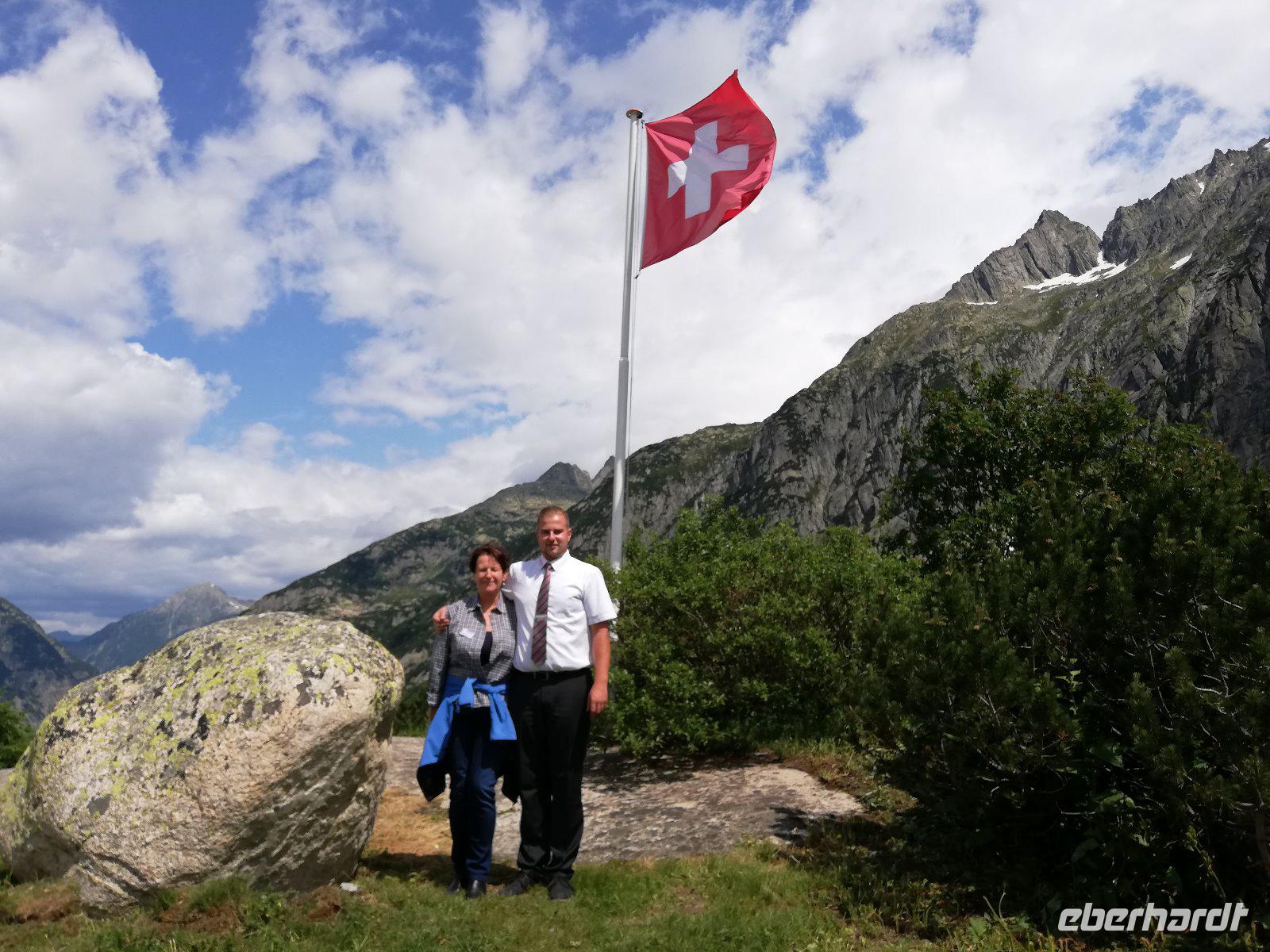 Über den Grimselpass zum Pilatus, Viele Grüße von Max Schreiter und Gisela Gerlach