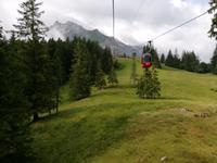 Abschied vom Pilatus, Fahrt mit Kabinen- und Gondelbahn nach Kriens