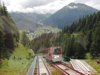 Fahrt hinunter nach Davos