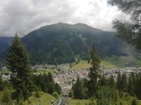 Blick hinunter nach Davos