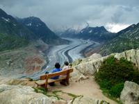 Blick zum Aletschgletscher 