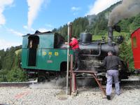 Fahrt mit der Brienzer Rothornbahn - Wasser wird aufgetankt