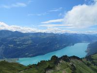 Fahrt mit der Brienzer Rothornbahn - auf dem Gipfel - Blick in die Berner Alpen und über den Brienzersee
