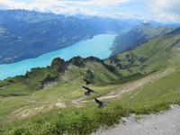 Fahrt mit der Brienzer Rothornbahn - auf dem Gipfel - Blick in die Berner Alpen und über den Brienzersee