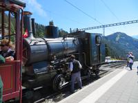 Fahrt mit dem Dampfzug auf die Rigi 