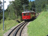 Auf der Rigi - Talfahrt mit dem Elektrozug