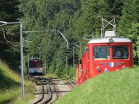 Auf der Rigi - Talfahrt mit dem Elektrozug