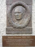 Zermatt, Gedenkplatte Edward Whymper (Erstbesteiger Matterhorn)