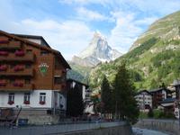 Zermatt, Hotel Perren mit Matterhorn