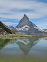 Zermatt, Riffelsee mit Matterhorn-Spiegelung